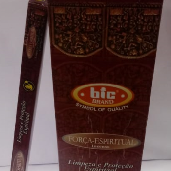 imagem INCENSO BIC BRAND - Força Espiritual - p/limpeza e proteção espiritual. Caixinha com 8 varetas em cada e Caixa grande contendo 25 caixinhas. 