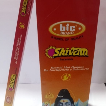 imagem INCENSO BIC BRAND - SHIVAM - Destrói maus hábitos, dá inteligência e sabedoria. Caixinha c/8 varetas cada e/ou Caixa grande contendo 25 caixinhas 