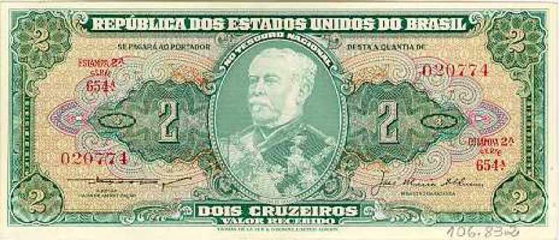 imagem Notas Verdadeiras e Reais do dinheiro do BRASIL que circulou de 1950 até 1972 hoje fora de circulação normal - nota de média conservação. Na lista abaixo você escolhe a série desejada que falta em sua coleção. 