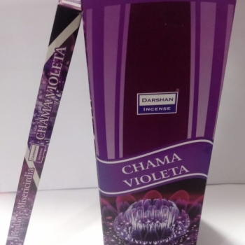 imagem INCENSO DARSHAN - Chama Violeta - perdão e misericórdia - Caixinha c/8 varetas em cada e/ou Caixa grande contendo 25 caixinhas 