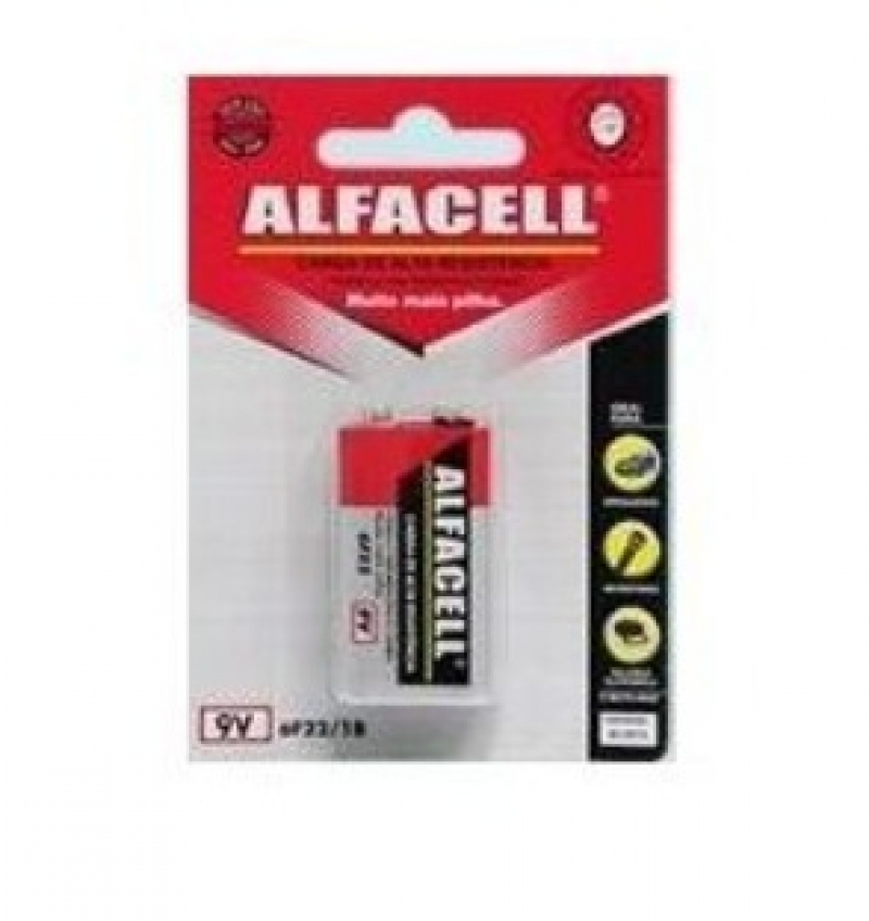 imagem BATERIA 9V ALFACEL 6F22/1B  BL 