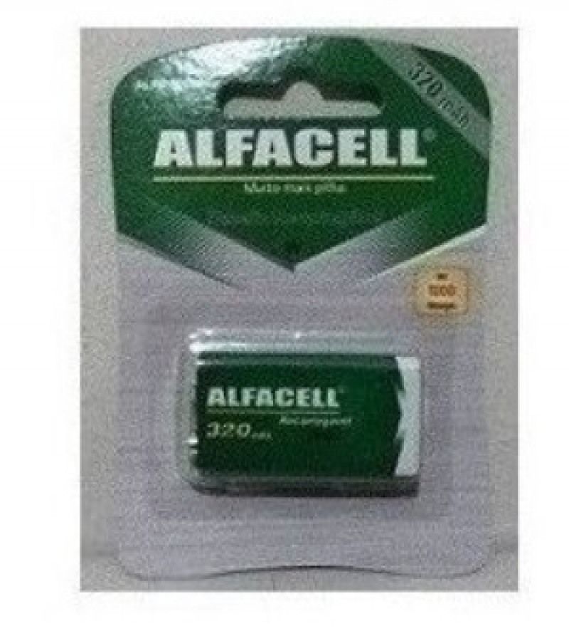 imagem BATERIA 9V ALFACEL 62011 recarregável 320mAH 