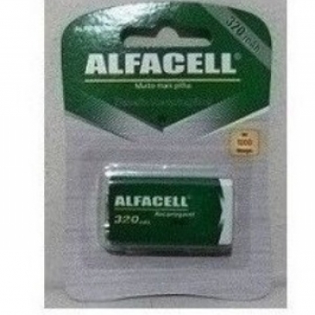 imagem BATERIA 9V ALFACEL 62011 recarregável 320mAH 