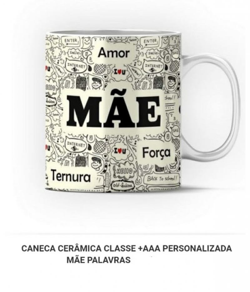 imagem CANECA DE CERÂMICA - MÃE PALAVRAS 