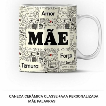 imagem CANECA DE CERÂMICA - MÃE PALAVRAS 