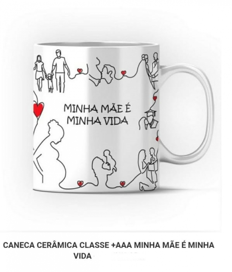 imagem CANECA DE CERÂMICA - MINHA MÃE É MINHA VIDA 