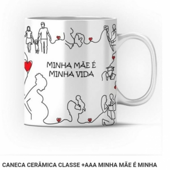 imagem CANECA DE CERÂMICA - MINHA MÃE É MINHA VIDA 