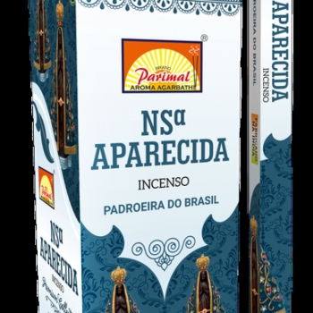 imagem INCENSO PARIMAL - N. SA. Aparecida  - Padroeira do Brasil - Caixinha c/8 varetas em cada e/ou Caixa grande contendo 25 caixas de 8 varetas