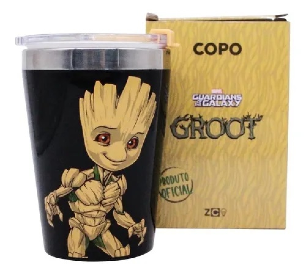 imagem Copo térmico Viagem Tom - Snap Marvel Comics Guardiões Da Galaxia GrootGuardiões Da Galaxia Groot