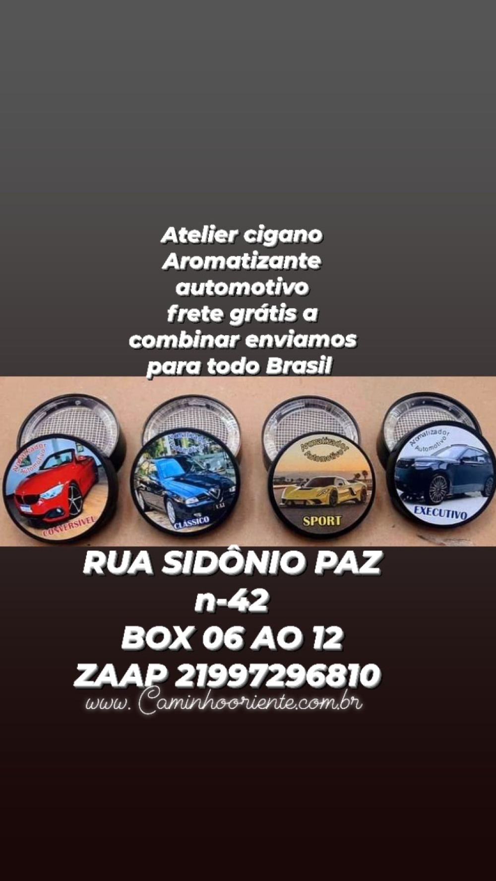 imagem CHEIRINHO DE CARRO NOVO - ATELIER CIGANO AROMATIZANTE AUTOMOTIVO + APARELHO AROMATIZADOR COM DURAÇÃO PROLONGADA - 10ml