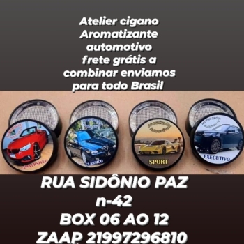 imagem CHEIRINHO DE CARRO NOVO - ATELIER CIGANO AROMATIZANTE AUTOMOTIVO + APARELHO AROMATIZADOR COM DURAÇÃO PROLONGADA - 10ml